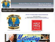 Tablet Screenshot of nationalfitnesshalloffame.com
